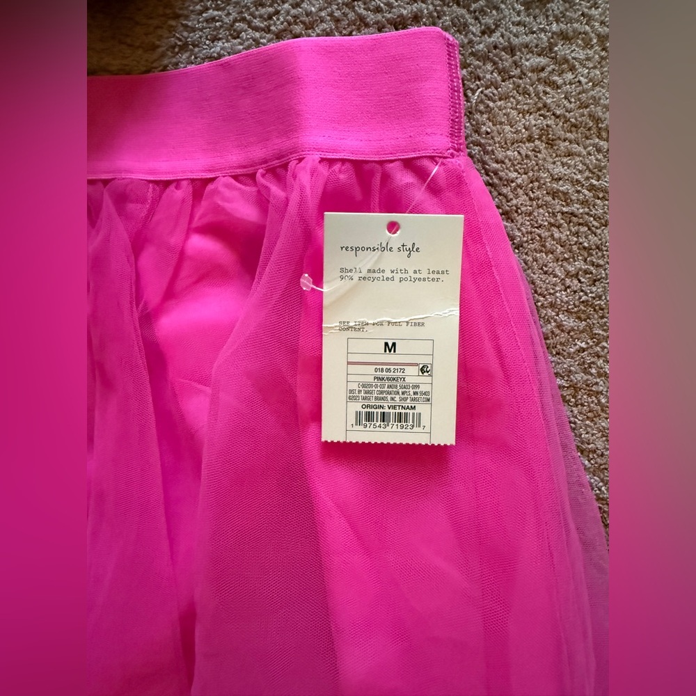 Pink Ruffled Tule Skirt - Picture 7 of 8